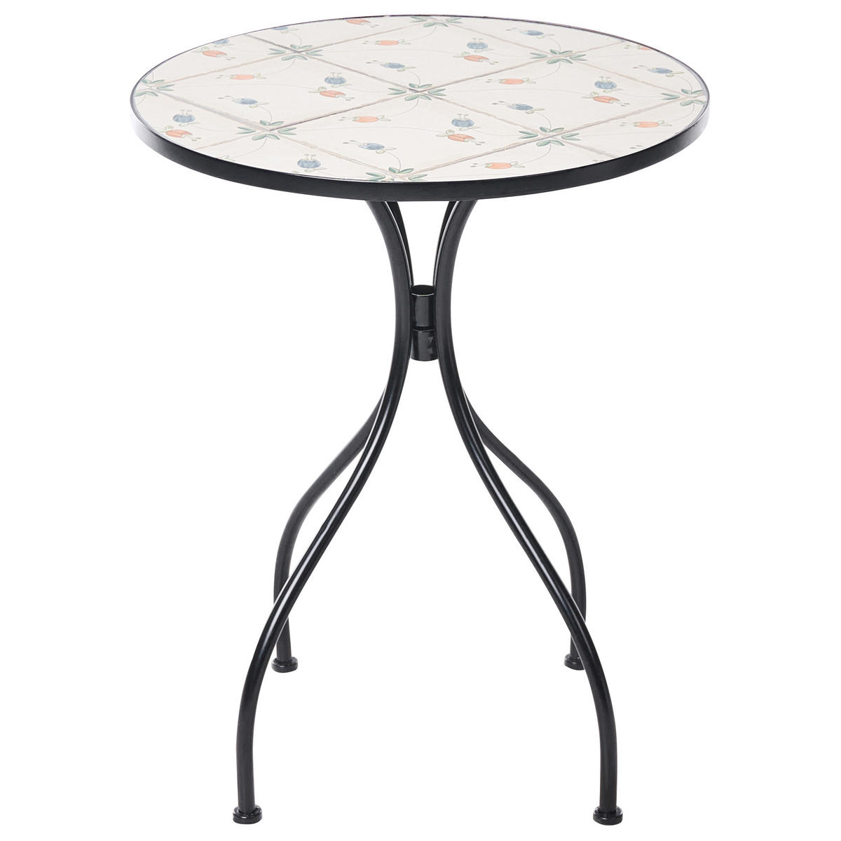 BISTRO-SET Metall Schwarz Carona - Weiß, Metall - Beliani