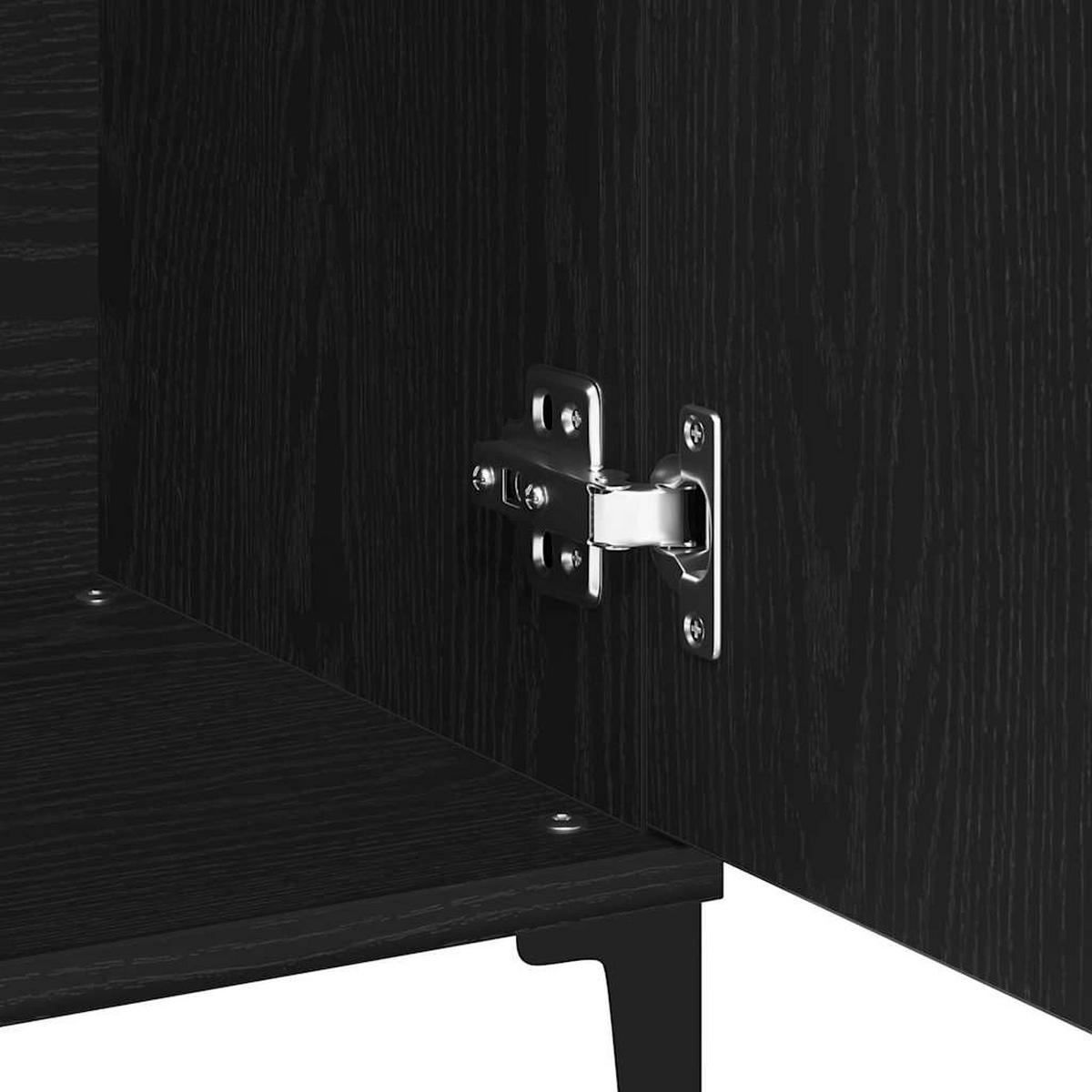 SIDEBOARD Schwarz Eichen-Optik 104/35/70 Cm Holzwerkstoff - Schwarz, Holzwerkstoff (35/70/104cm) - vidaXL
