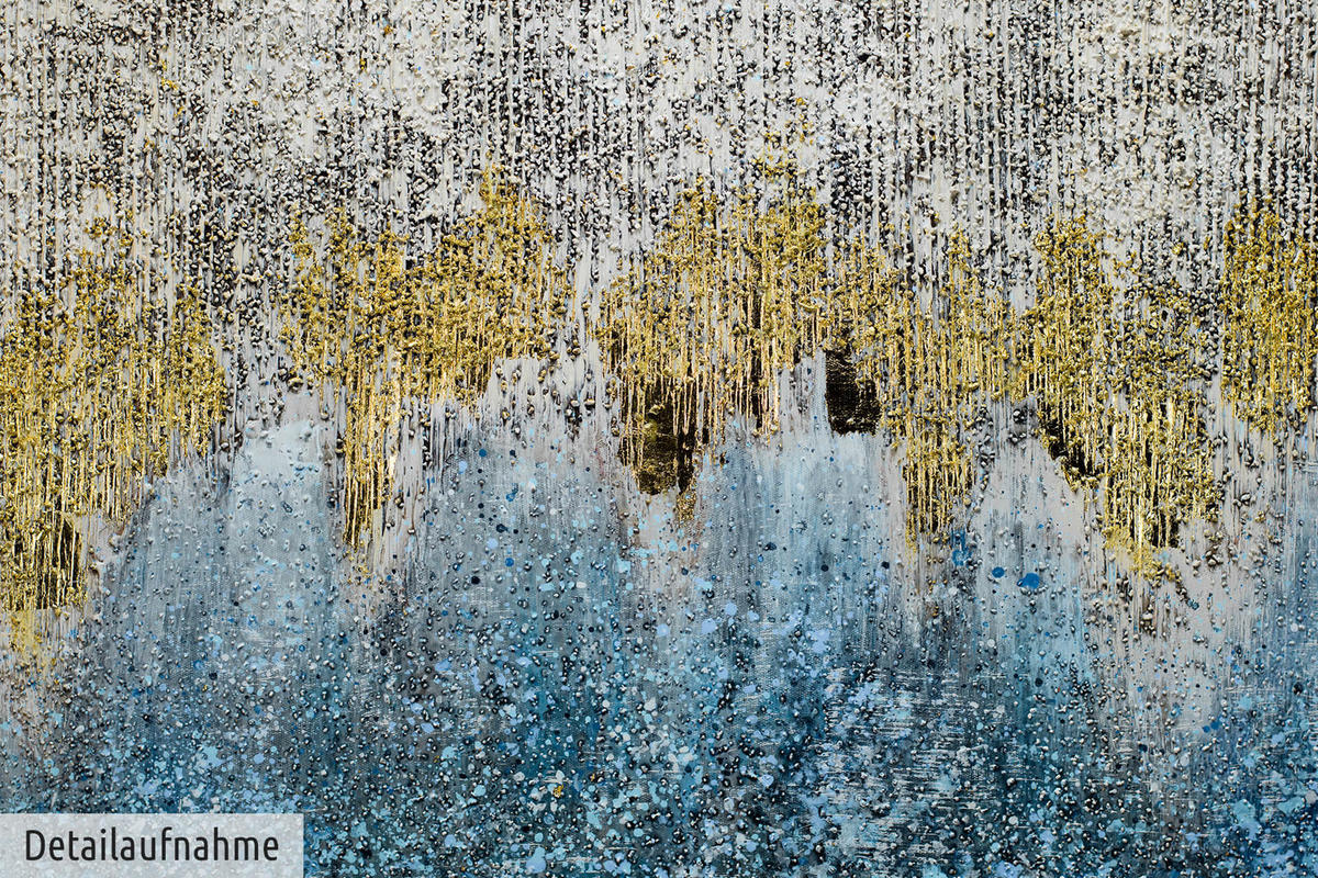 ÖLGEMÄLDE 140/70 cm - Blau/Grau, Holz/Textil (2.52/70cm) - KUNSTLOFT