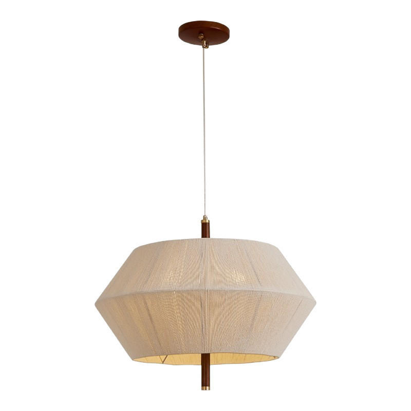 PENDELLEUCHTEN,BAUMWOLLFADEN + Holz, 220 V, 30 cm Durchmesser - Weiß, Metall (30/30/150cm) - Weltevree
