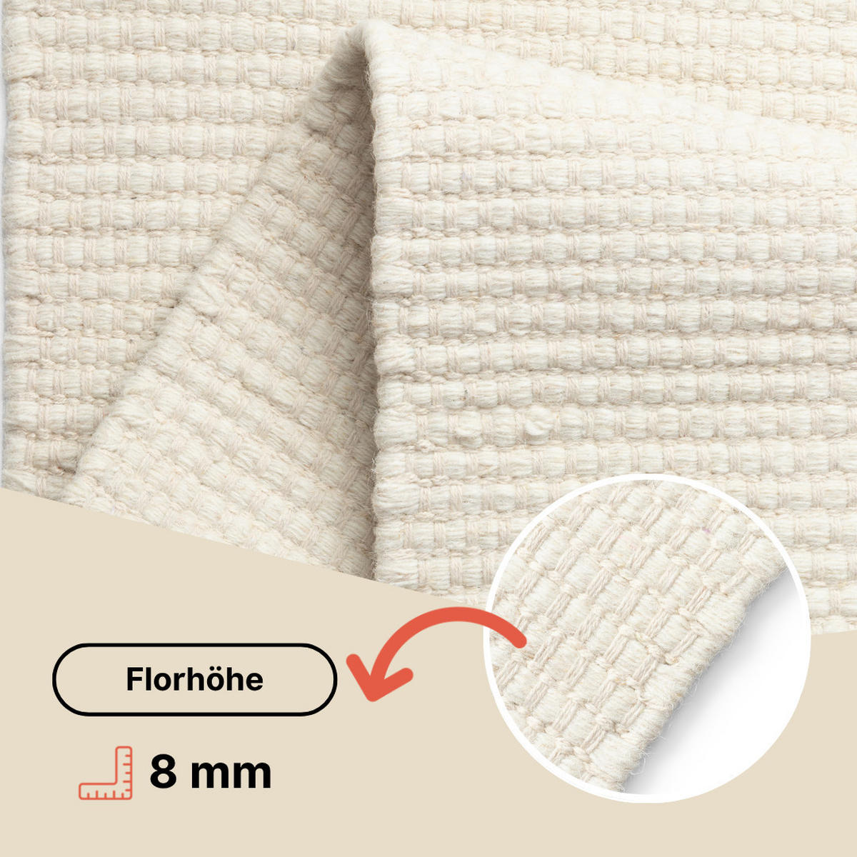 TEPPICH LONI Beige 70/140 cm - Beige, Textil (70/140cm) - Tapiso