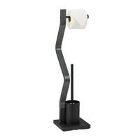 WC-GARNITUR - Multicolor, Holzwerkstoff/Metall (18.5/75/18.5cm) - Relaxdays