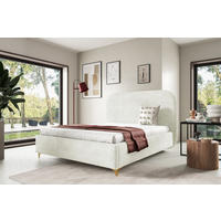 POLSTERBETT LANA Bettkasten Lattenrost 120x200 Creme - Creme, Holz (120/200cm) - Furnistar