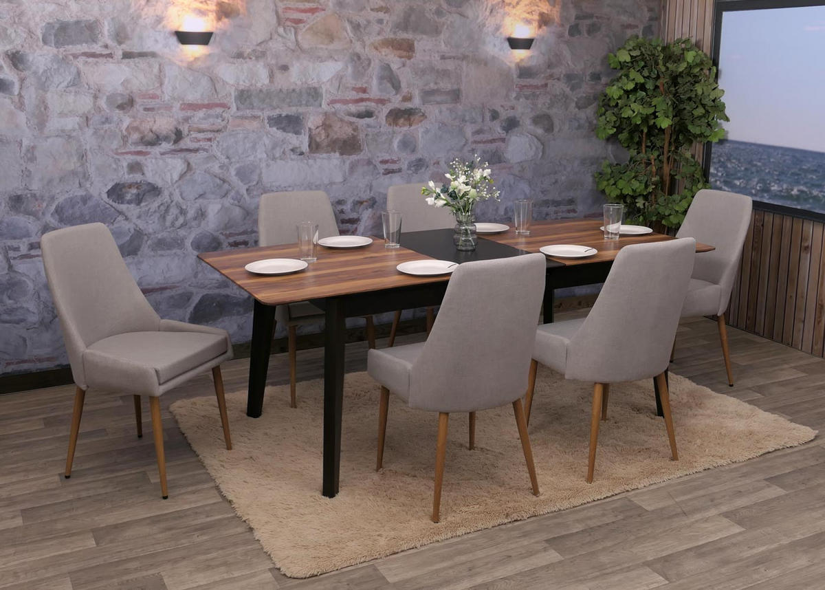 ESSZIMMERSTUHL Hellgrau 6er-Set - Hellgrau, Textil (50/92/60cm) - MCW