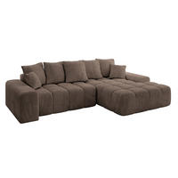 ECKSOFA Ottomane Rechts ENSI-L - 267x164x88 cm Braun - Braun, Holzwerkstoff/Kunststoff (164/267cm) - ALTDECOR