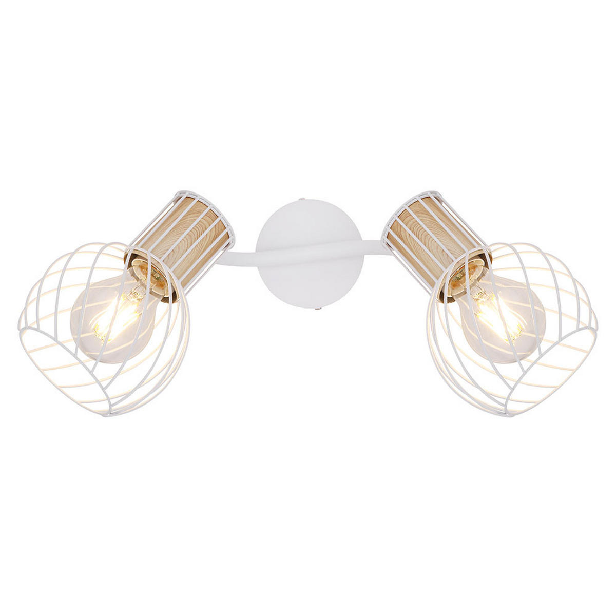 LED DECKENLEUCHTE LUISE Metall Weiß - Weiß, Metall (29.6/23/18.5cm) - Globo Lighting