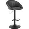 BARHOCKER Kunstleder, Metall, Anthrazit - Anthrazit/Schwarz, Kunststoff/Metall (53/83/45cm) - Woltu