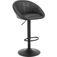 BARHOCKER Kunstleder, Metall, Anthrazit - Anthrazit/Schwarz, Kunststoff/Metall (53/83/45cm) - Woltu