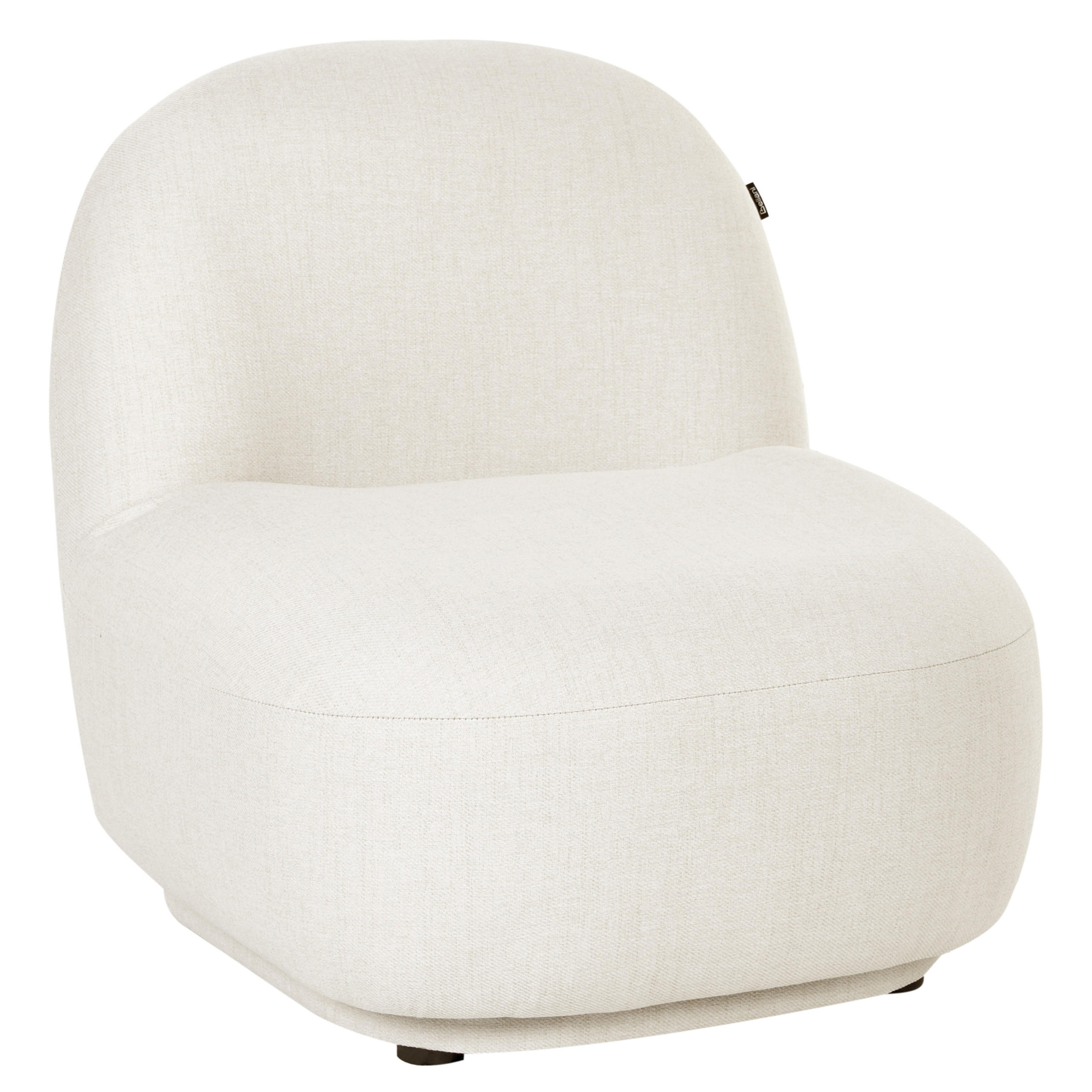 SESSEL Stoff Cremeweiß Lovberg - Creme, Kunststoff/Textil (71/74/80cm) - Beliani