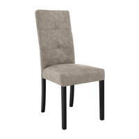 STUHL Solis mit schwarzen Holzbeinen, Polsterstuhl, Cappuccino - Schwarz/Cappuccino, Holz (45/100/42cm) - Beautysofa