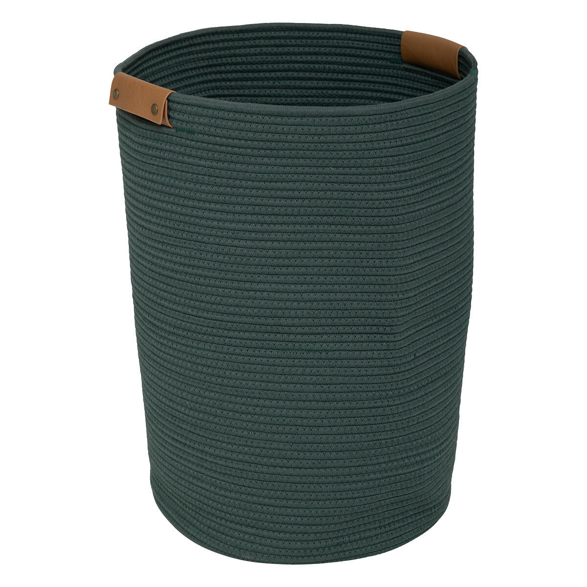 WÄSCHEKORB aus Baumwolle Duo 80 l 44/44/56 cm - Dunkelgrün, Kunststoff (44/44/56cm) - 5five Simply Smart