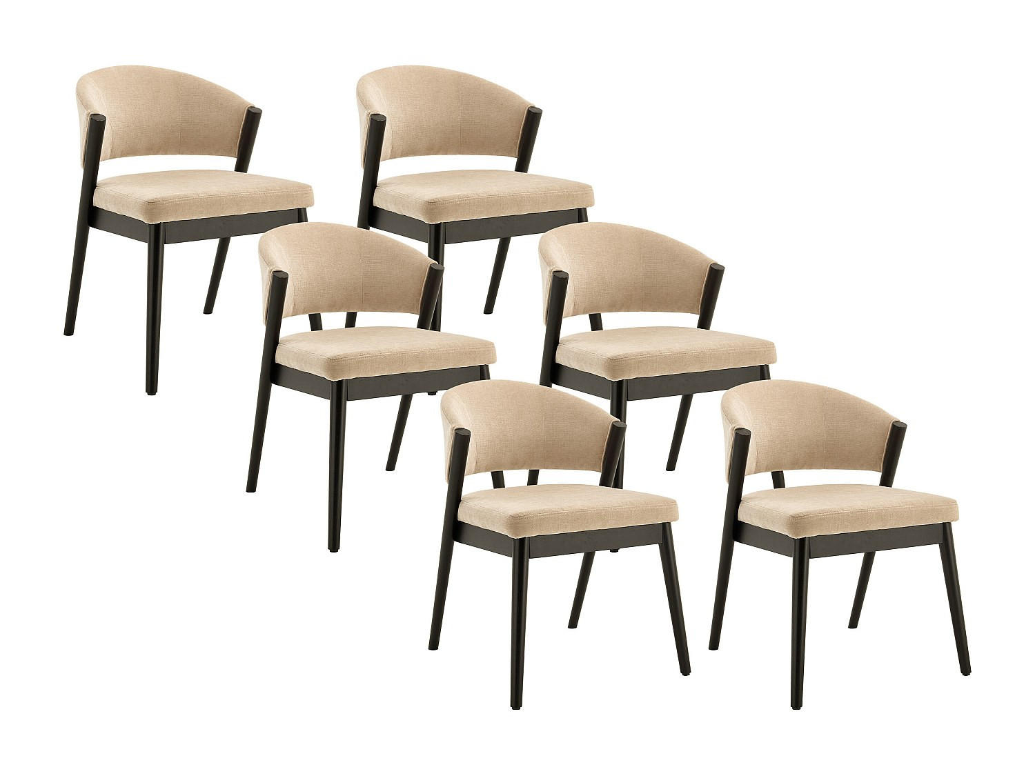 STUHL - 53.5 cm x 64 cm - Stoff - Beige ZELVYN - Beige, Textil (53.5/76/64cm) - Vente-Unique