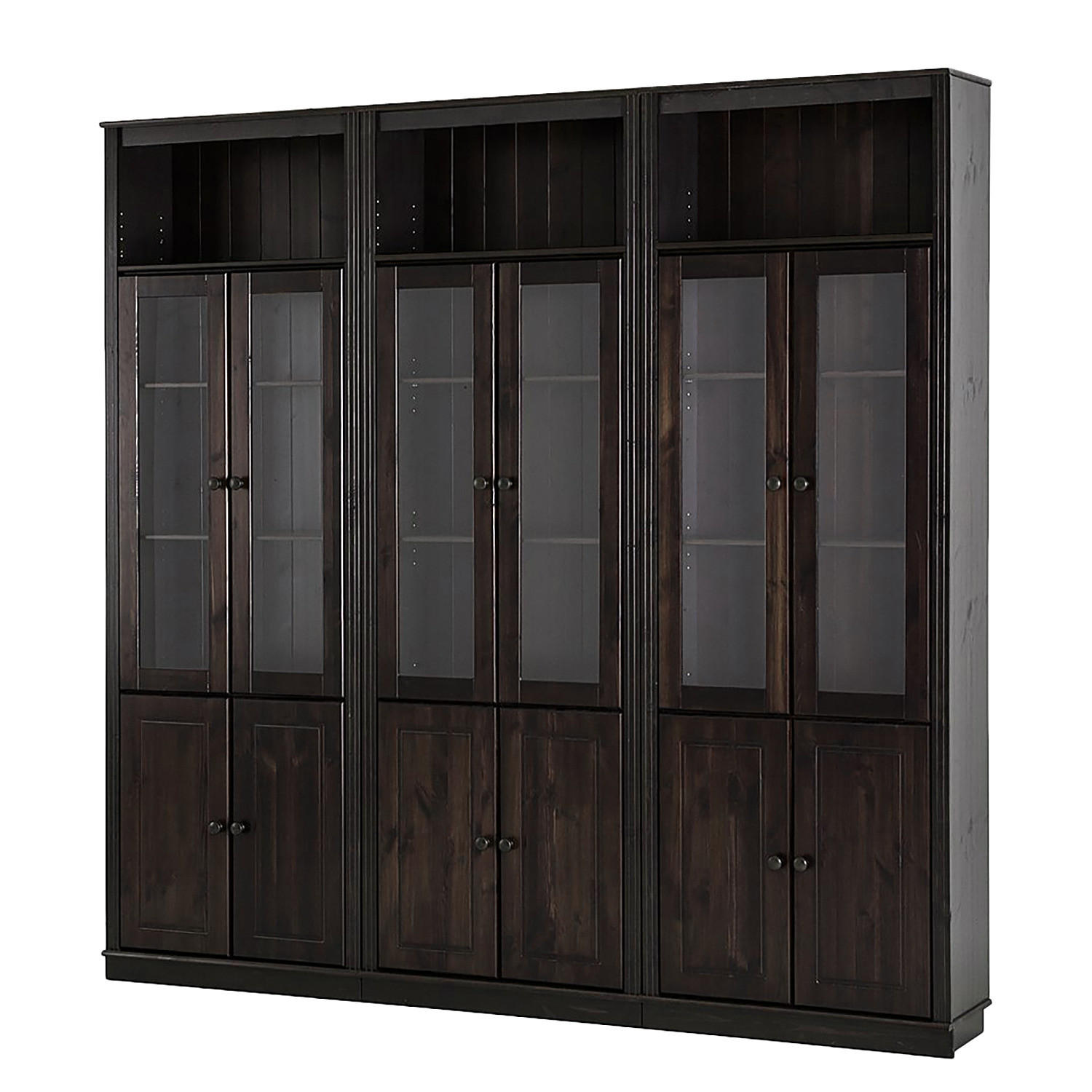 BÜCHERWAND - Kiefer massiv, Typ E - Kieferfarben, Holz (222/223/37cm) - home24