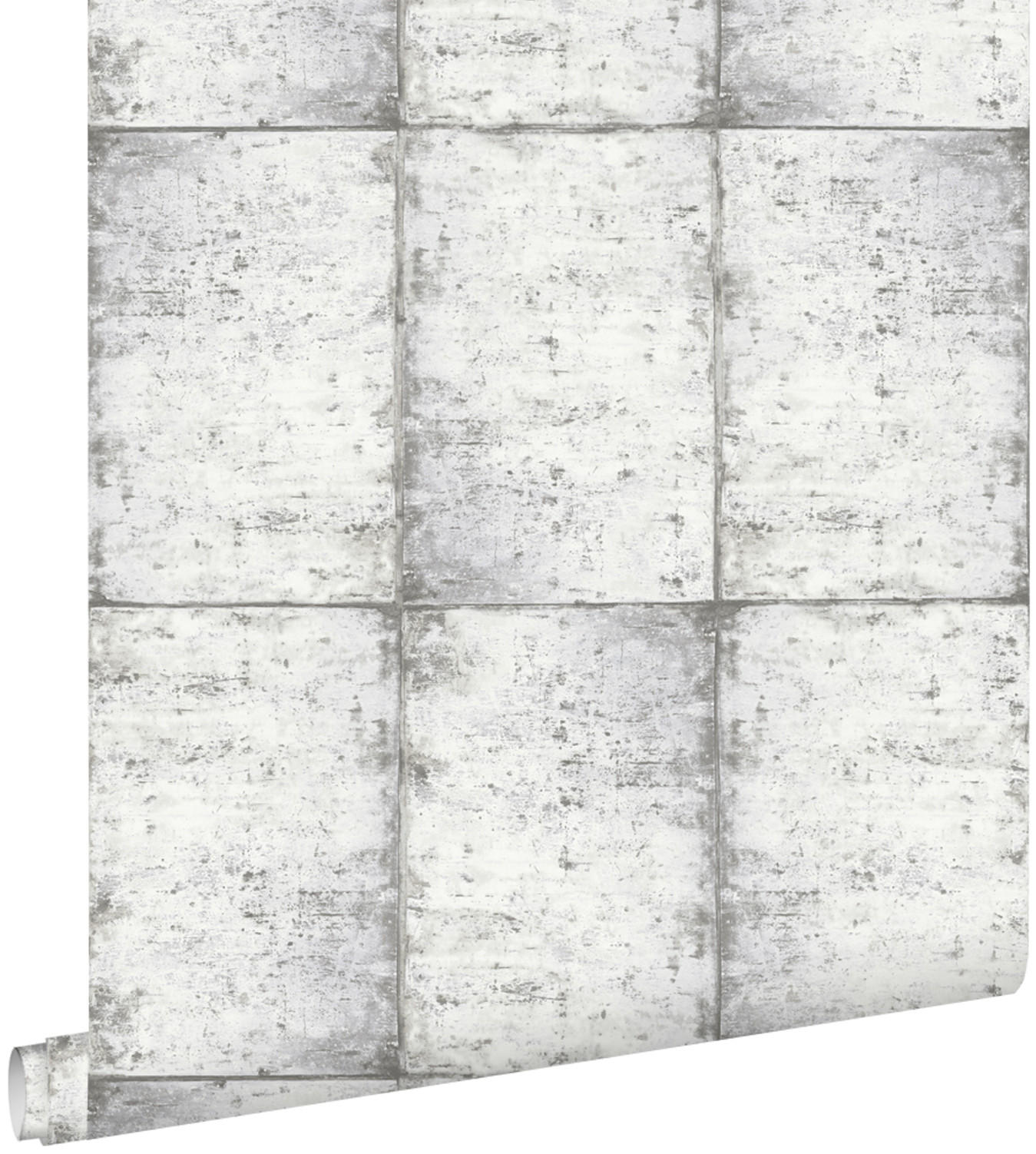 TAPETE Zinkplatten 53 cm x 10.05 m - Weiß, Papier (53/1000cm) - ESTAhome