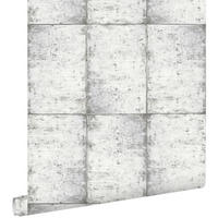 TAPETE Zinkplatten 53 cm x 10.05 m - Weiß, Papier (53/1000cm) - ESTAhome