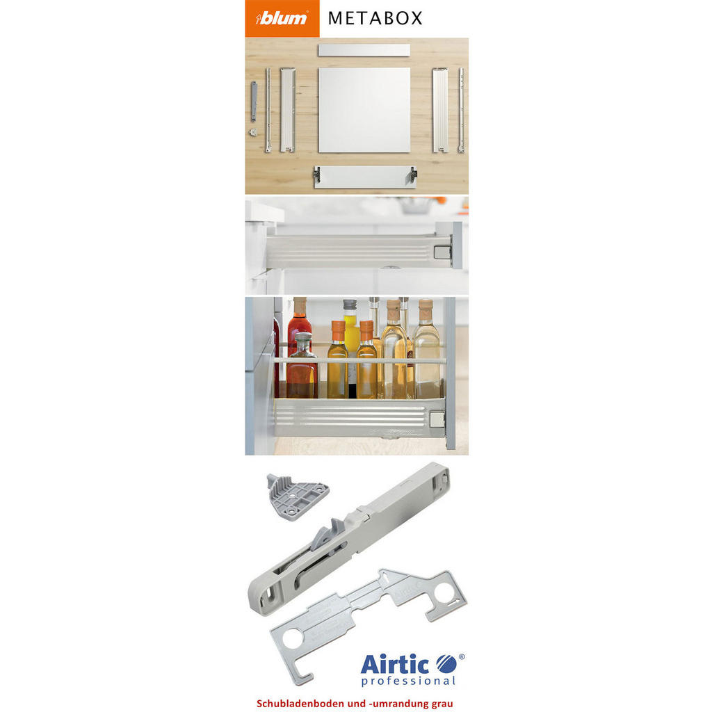 Thumbnail - Feldmann-Wohnen Küchenleerblock, Braun, Grau, Metall, L-Form,Rechteckig, 330x226x150 cm, Küchen, Eckküchen, Eckküchen oh...