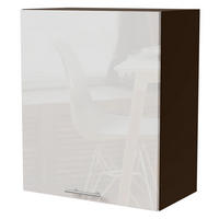 KÜCHENHÄNGESCHRANK Essen W2/60 Weiß Hochglanz / Lava Matt 60 / 32,5 / 72cm - Dunkelgrau/Weiß Hochglanz, Holz/Holzwerkstoff (60/72/32.5cm) - Feldmann-Wohnen