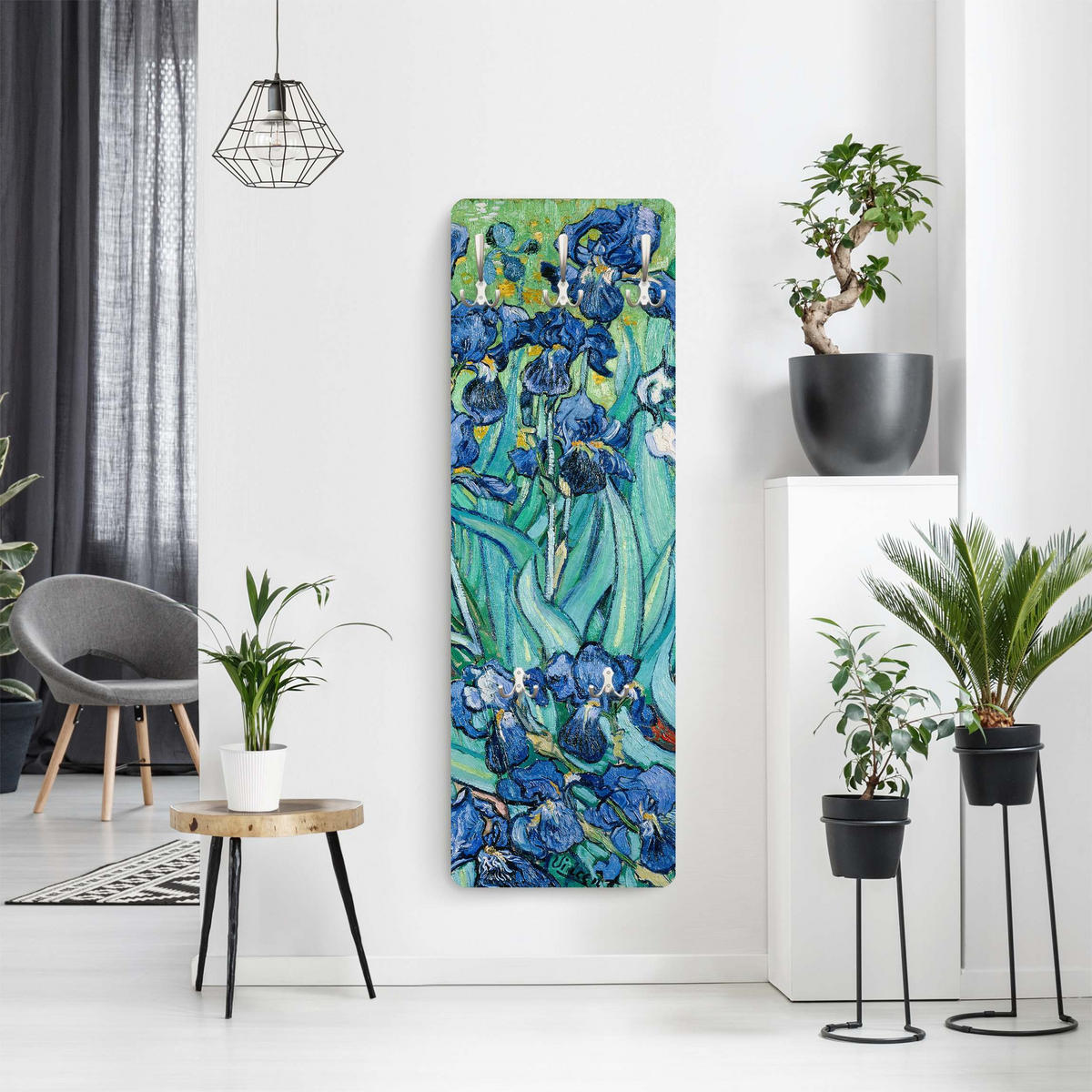 WANDGARDEROBE - Vincent van Gogh Iris 34/105 cm - Blau, Holzwerkstoff (34/105cm) - Bilderwelten