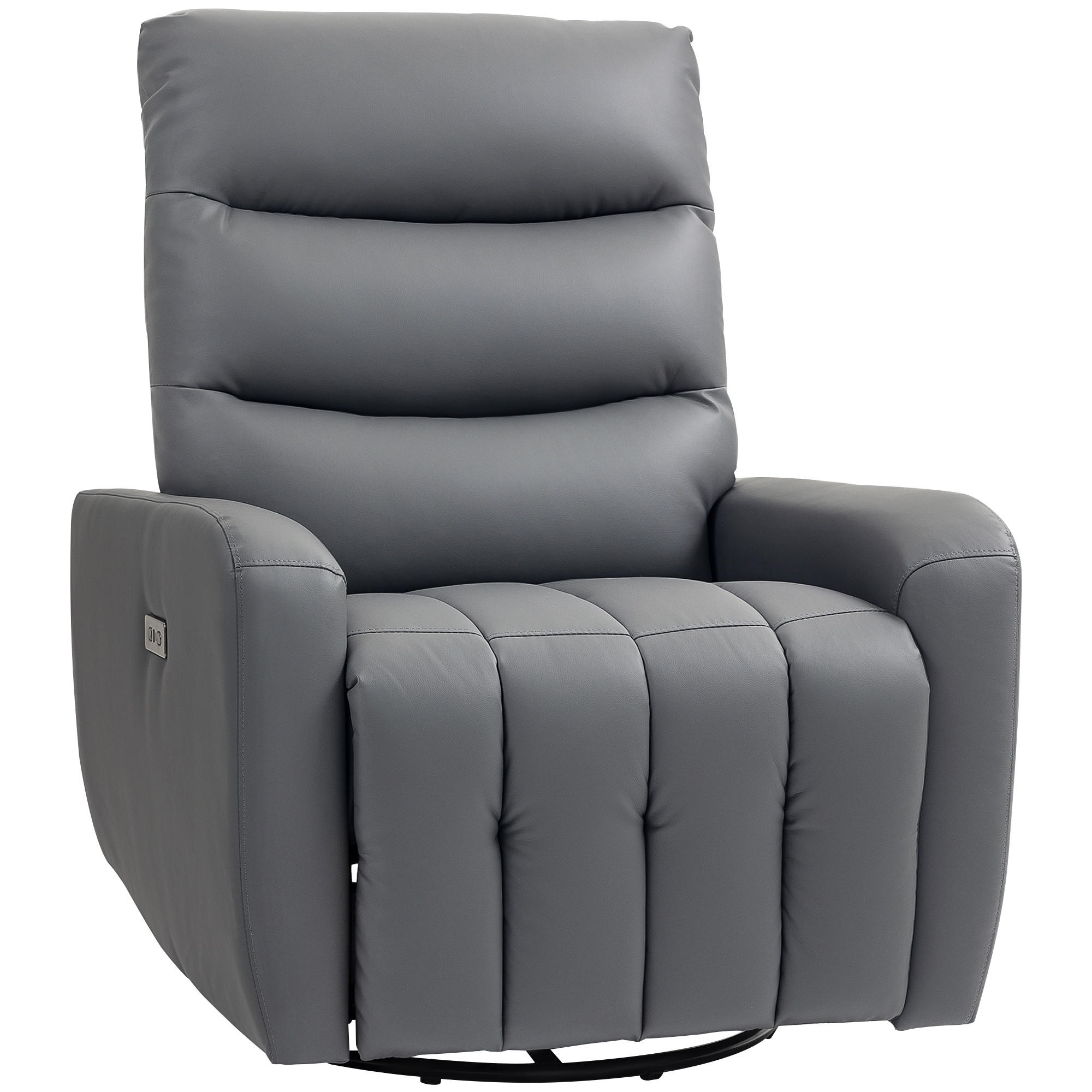 ELEKTRISCH Relaxsessel Fernsehsessel mit Liegefunktion, Schaukelfunktion Grau - Grau, Kunststoff (79/104/89.5cm) - HOMCOM