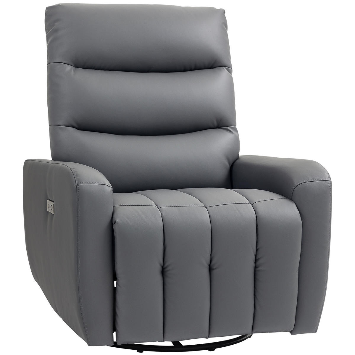 ELEKTRISCH Relaxsessel Fernsehsessel mit Liegefunktion, Schaukelfunktion Grau - Grau, Kunststoff (79/104/89.5cm) - HOMCOM