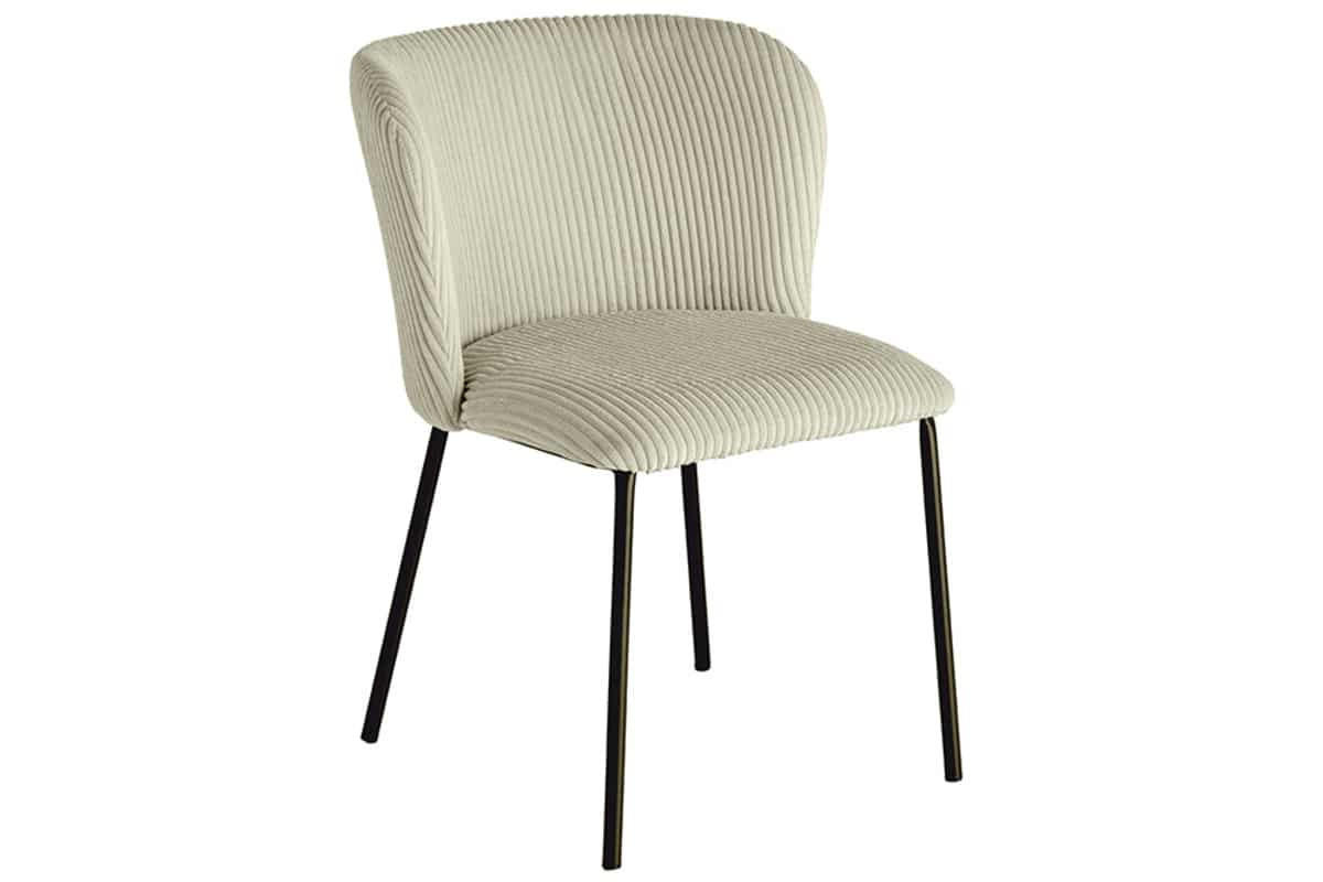 STUHL LYON Cord Mint 75 cm - Schwarz/Grün, Textil/Metall (54/75/58cm) - riess-ambiente