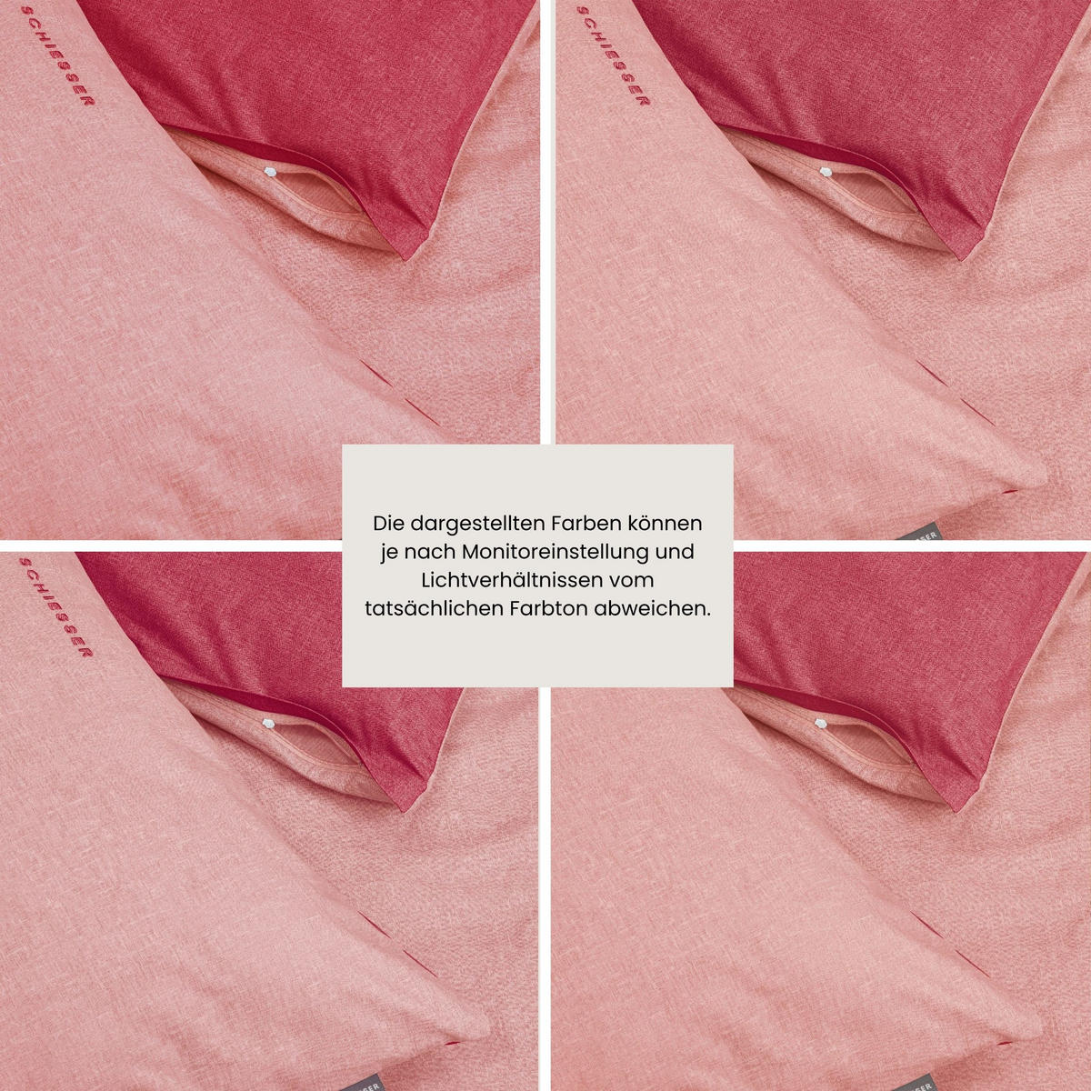 BETTWÄSCHESET Doubleface Renforcé 2-teilig 135x200 cm Rosa - Rosa, Textil (135/200cm) - SCHIESSER