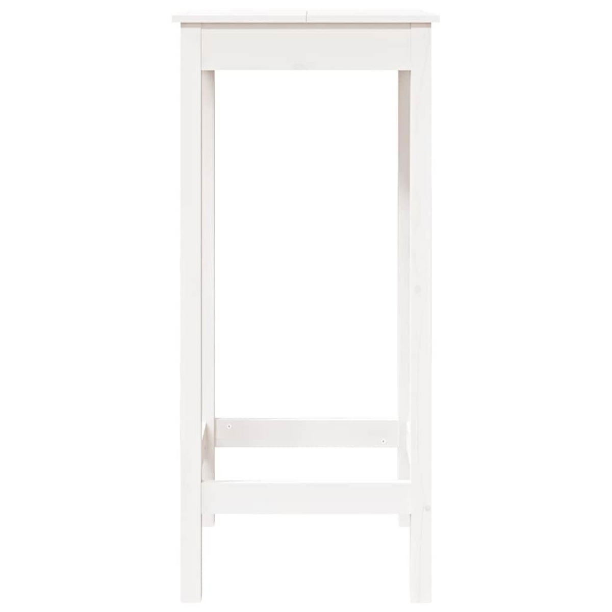 BARTISCH Weiss 50/50/110 Cm Massivholz Kiefer - Weiß, Holz (50/50/110cm) - vidaXL