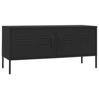 TV-SCHRANK Schwarz 105/35/50 Cm Stahl - Schwarz, Metall (105/50/35cm) - vidaXL