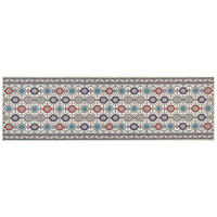KURZFLOR-TEPPICH Bunt 60/200 cm Hacilar - Blau/Beige, Textil (60/200cm) - Beliani
