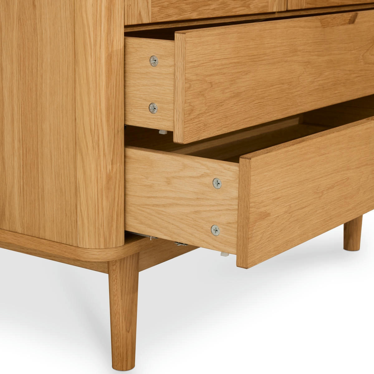 VITRINE Eiche massiv - Eichefarben/Braun, Holz/Holzwerkstoff (100/190/45cm) - Furnhouse
