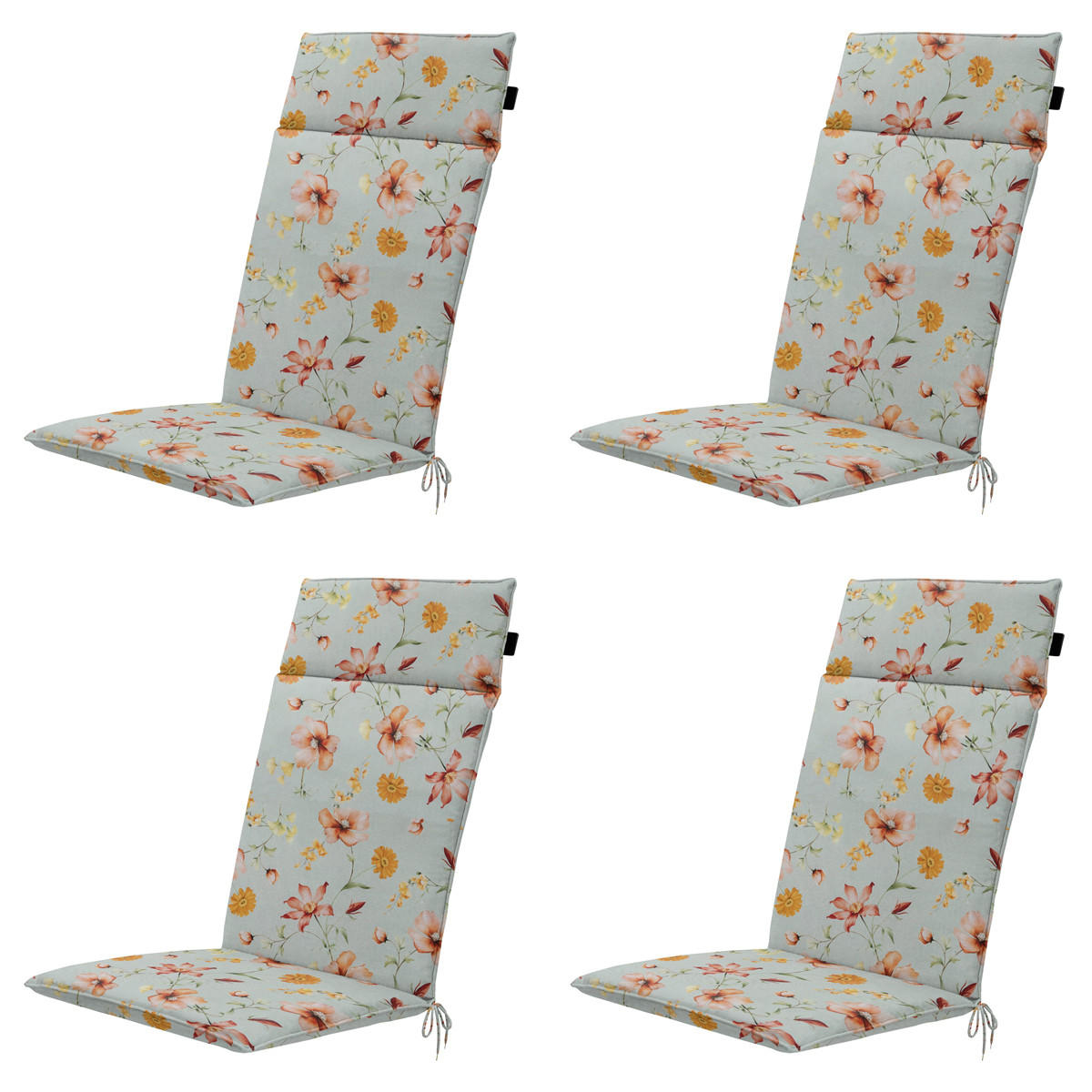 GARTENSTUHLKISSEN Florina 120/50 cm 4er-Set - Orange, Textil (50/8/120cm) - Madison