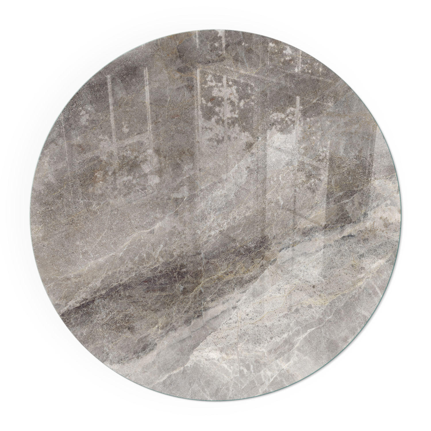 GLASPLATTE für Kamin Ø 70 cm - Grau, Glas (70/70/0.4cm) - TULUP