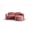 ECKSOFA rechts Blair aus Samt lachs 3 Sitzplätze - Pink, Textil (155/194cm) - Micadoni