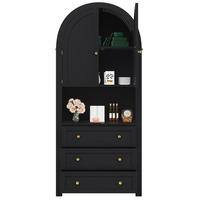 BUFFET 70/35/180 cm schwarz aus MDF mit 3 Schubladen - Schwarz, Holzwerkstoff (70/180/35cm) - OKWISH