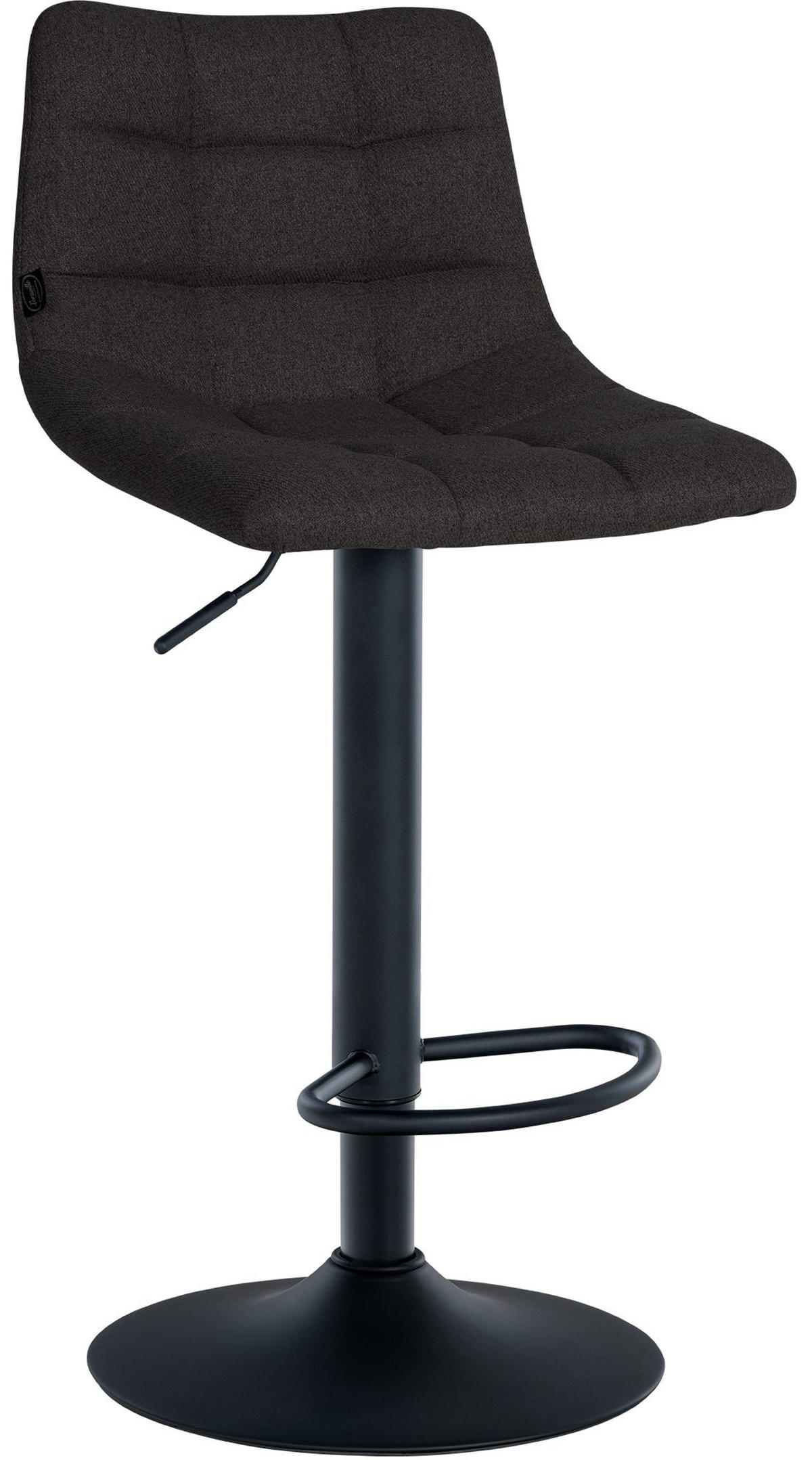 BARHOCKER 2er Set James Stoff schwarz schwarz - Schwarz, Textil/Metall (43/108.5/46.5cm) - TPFLiving