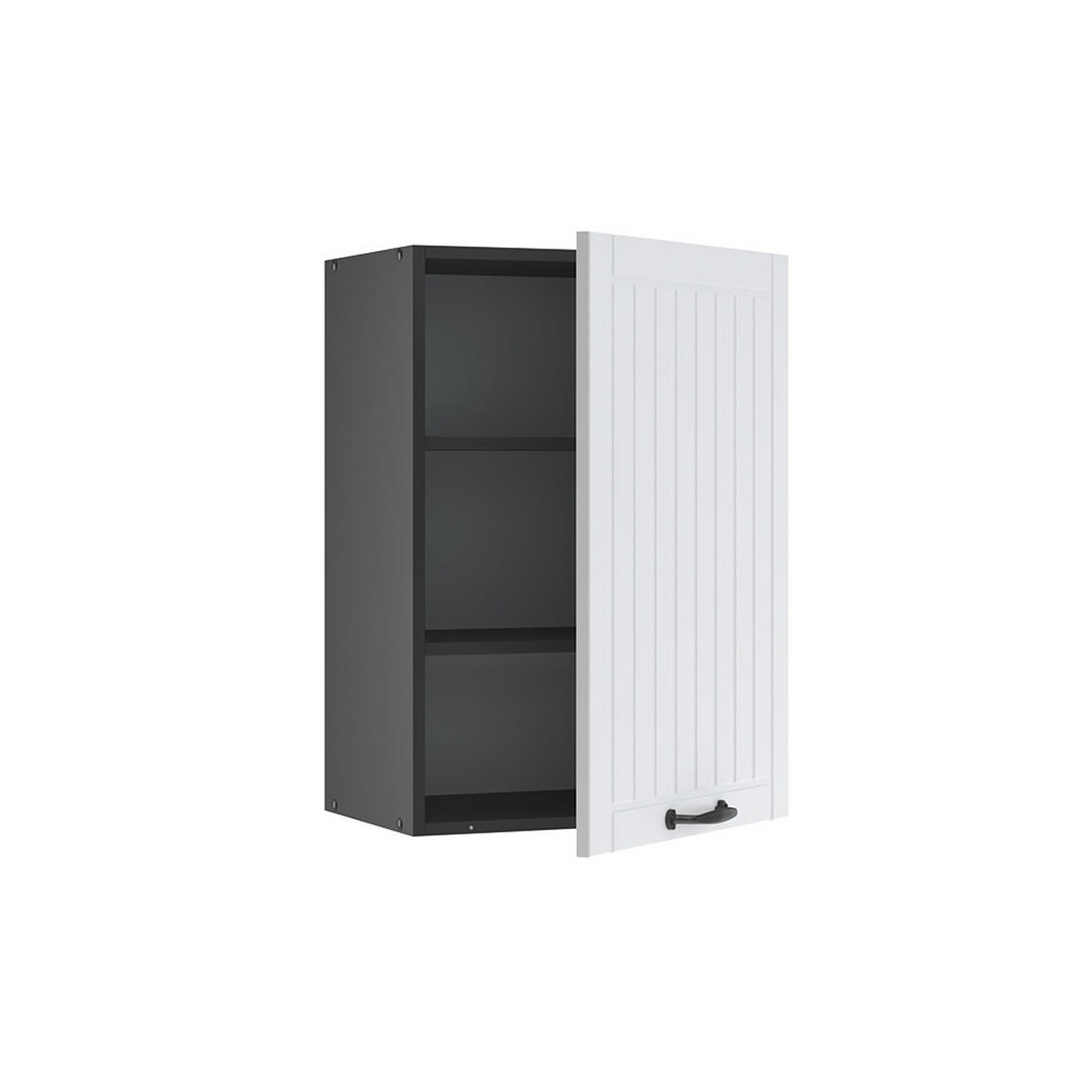 HÄNGESCHRANK Fame-Line Weiß Landhaus 50 cm - Anthrazit/Weiß, Holzwerkstoff (50/72/34.1cm) - Vicco