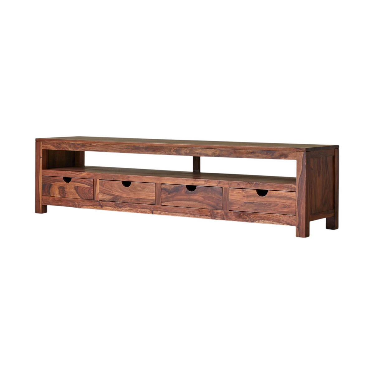 TV-SCHRANK Oliver Dunkelbraun aus Palisander - Dunkelbraun, Holz (200/50/45cm) - Tikamoon