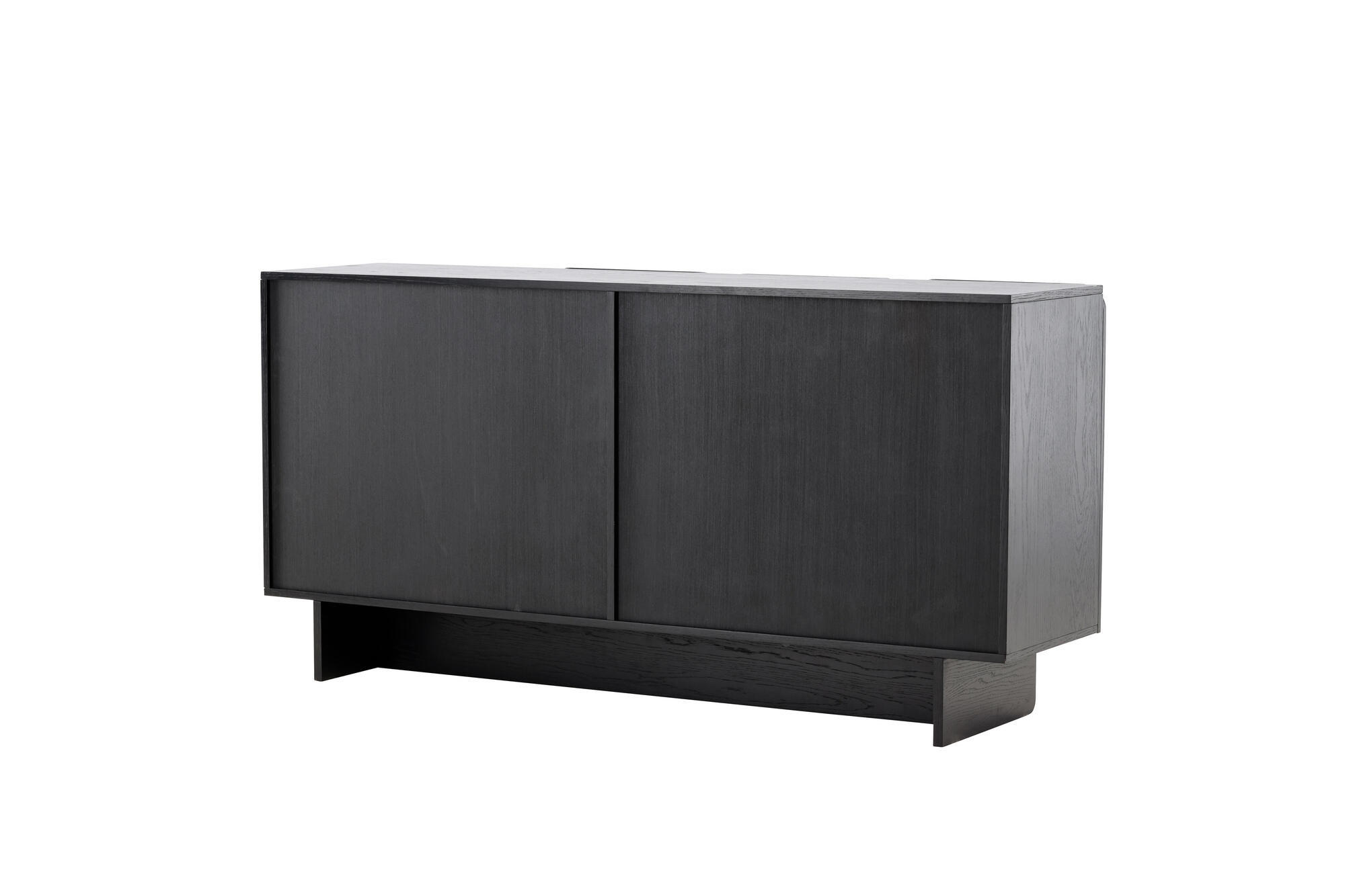 SIDEBOARD TYRESO Schwarz 160x42x80 cm - Schwarz, Holzwerkstoff (160/80/42cm) - FURNLUX