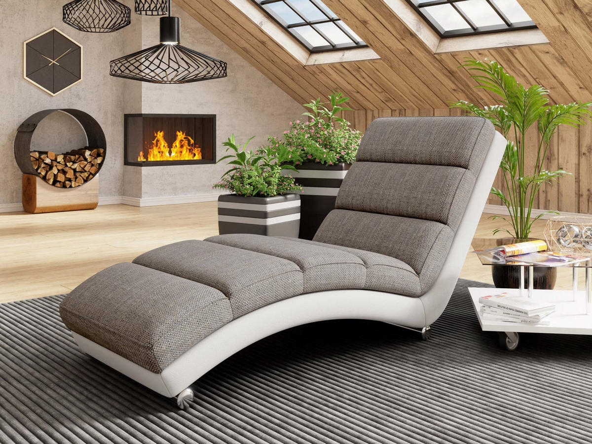 RELAXLIEGE Holiday - Chromfarben/Beige, Holz (62/84/180cm) - MIRJAN24