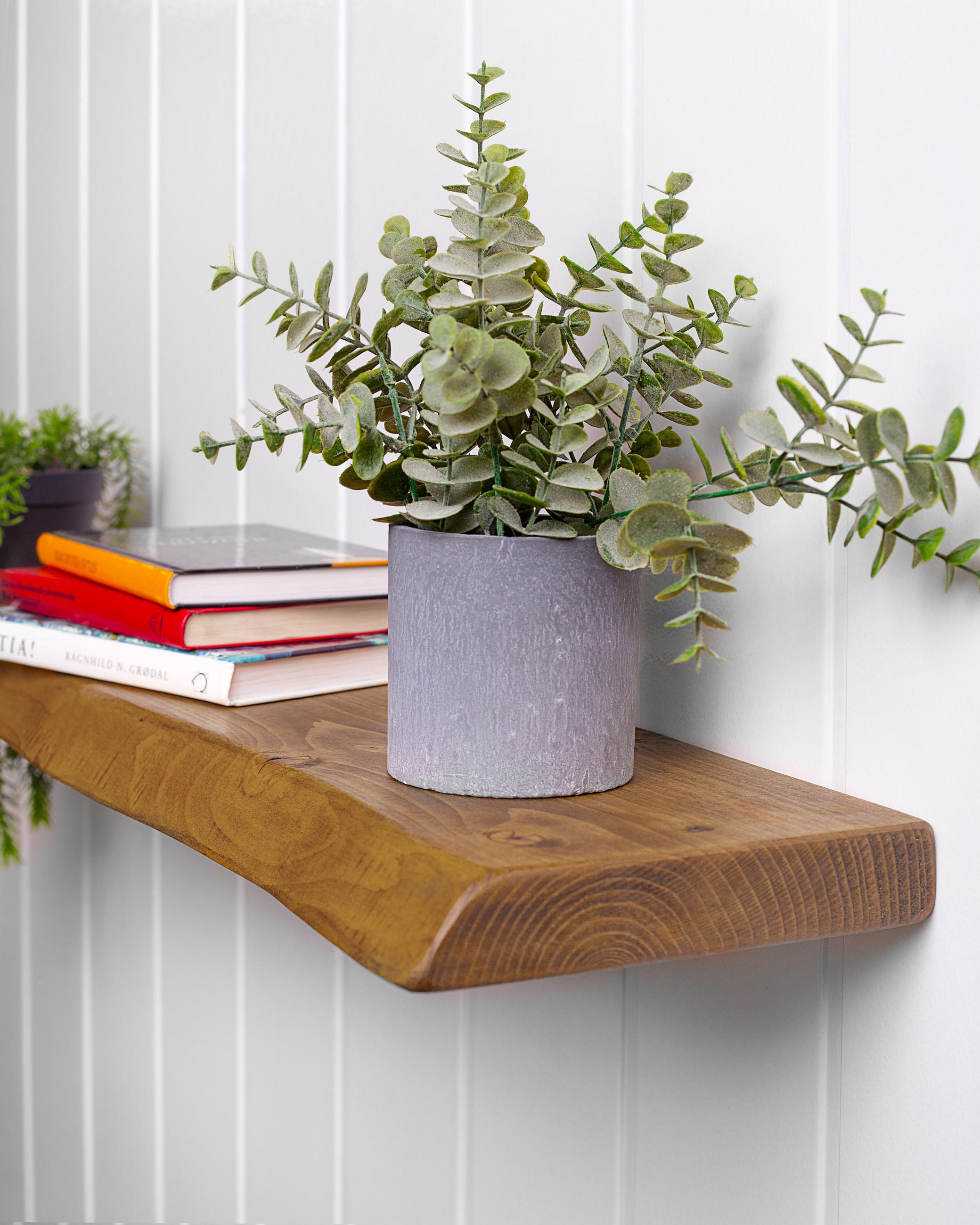 WANDREGAL rustikales 22/3,8/110 cm dunkle Eiche - Dunkelbraun, Holz (110/3.8/22cm)