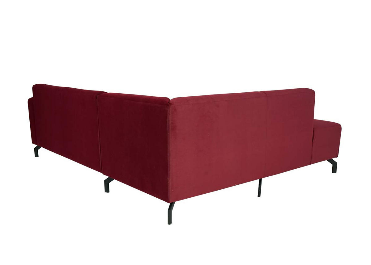 ECKSOFA OTTOMANE LINKS Bordeaux - Bordeaux, Textil (247/195cm) - MCW