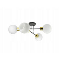 DECKENLEUCHTE Milano Glass - Goldfarben/Schwarz, Glas/Metall (72/72/25cm) - kiki design