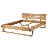 BETT Massivholz Wildeiche 160 x 200 x 86 natur BALKENMÖBEL #101 - Braun, Holz (160/200cm) - Massivmoebel24