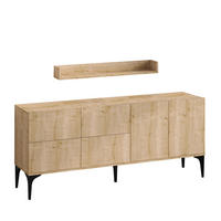 BUFFETSCHRANK stella beige - Eichefarben, Holzwerkstoff (180/55/40cm) - Habitat Garten