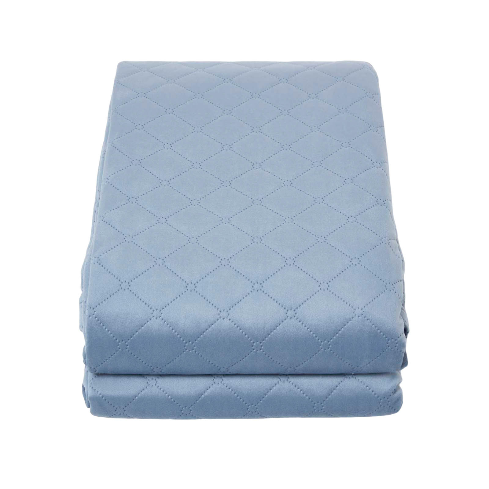 SAMT-WOHNDECKE 150/200 cm, gesteppt - Blau, Textil (150/200cm) - Homescapes