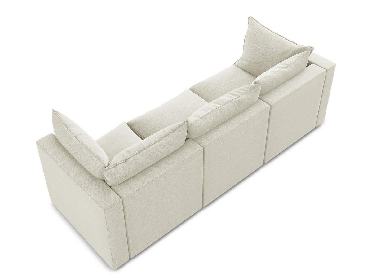 2-SITZER-SOFA Bouclé Stoff Braun - Schwarz/Braun, Holzwerkstoff/Kunststoff (180/77/90cm) - LaMiaSofa