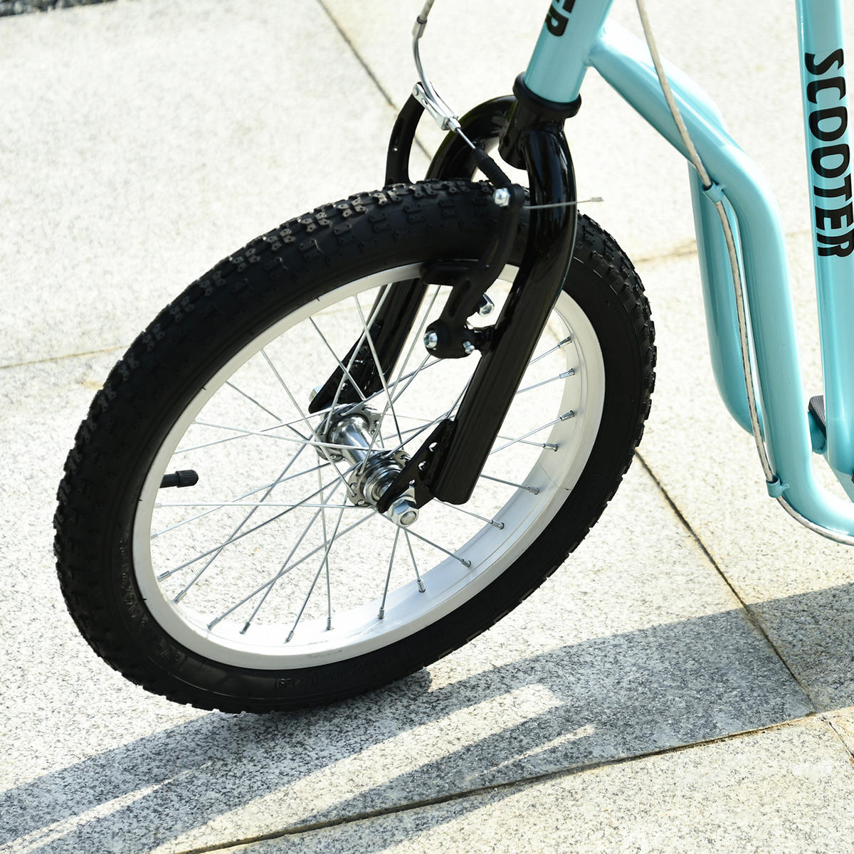KINDERROLLER ab 5 jahre Scooter Cityroller Kinder Luftreifen verstellbar Blau - Blau, Metall (135/58/88cm) - HOMCOM