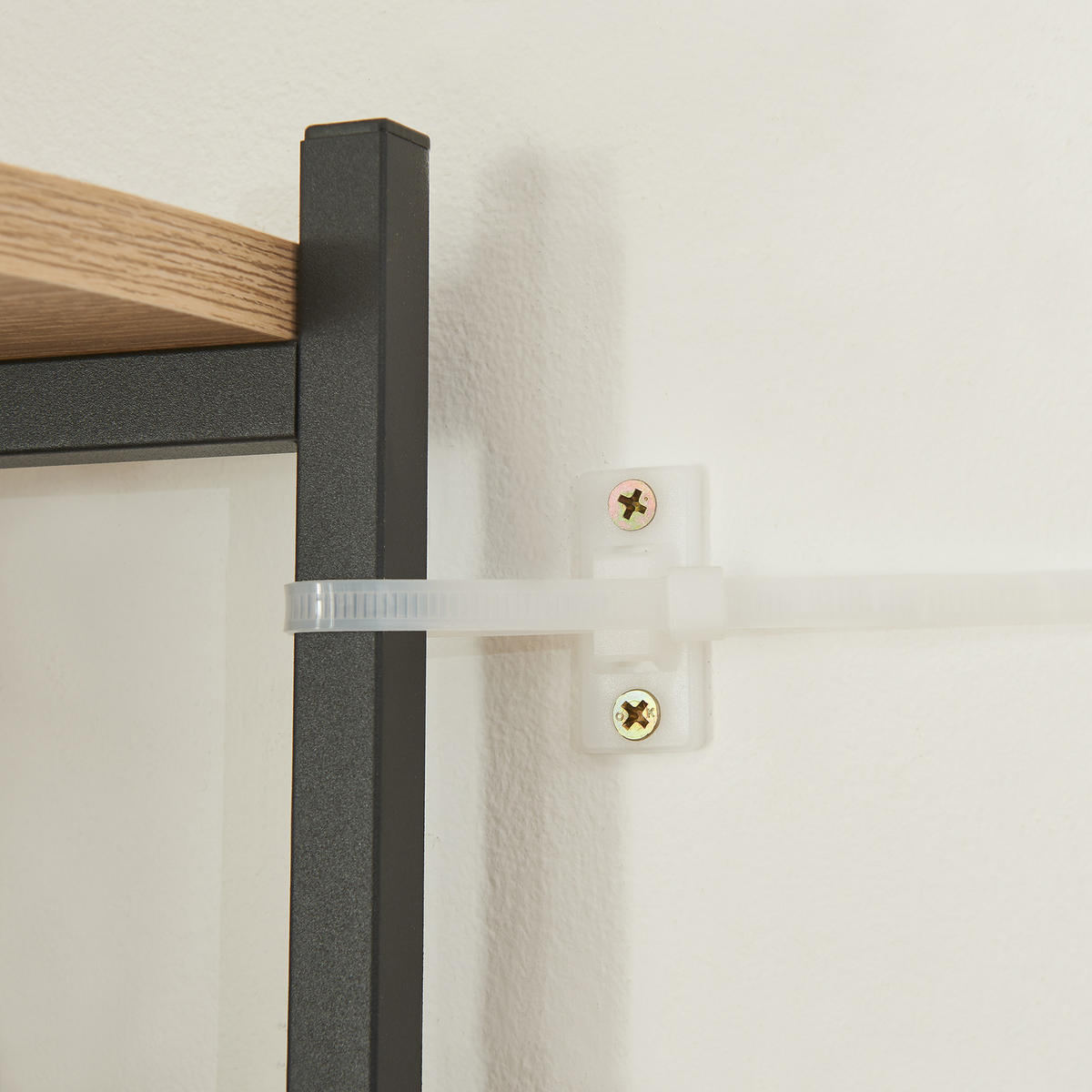 ECKREGAL Ulfborg - Schwarz/Braun, Holzwerkstoff/Metall (30/160/30cm) - [en.casa]