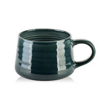 BECHER Basic Nature Grün 15/10/7.5 cm Keramik - Dunkelgrün, Keramik (0.42L) - Mondex