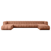 WOHNLANDSCHAFT modulares Sofa Joren-U3 - 501x177x70 cm Apricot - Koralle, Holzwerkstoff/Textil (501/70/177cm) - ALTDECOR